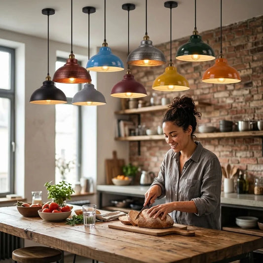 LEDSone Suspension Luminaire Industrielle Dôme Métal E27 avec Câble | Ø 29 cm ~2301