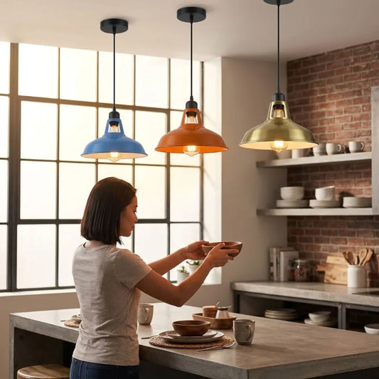 LEDSone Suspension Industrielle Métal 30cm Luminaire Rétro E27~2315