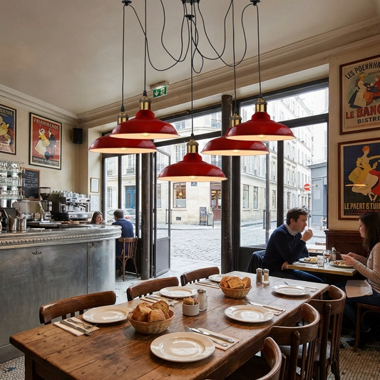 Suspension Araignée Industrielle 5 Ampoules E27 – Lustre Moderne Réglable 2m pour Salon ~1541