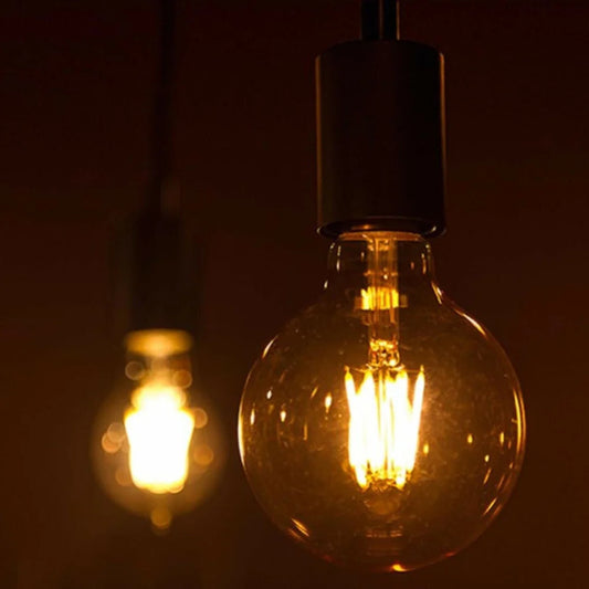 LEDSone Ampoule LED Vintage G95 E27 8W – Globe Rétro Verre Ambré Filament 2700K ~2074