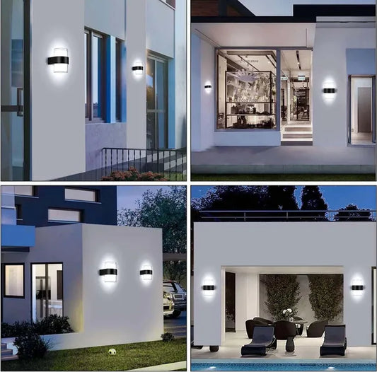 Applique Murale Extérieure Moderne IP54 Aluminium pour Jardin Balcon Porche Salle de Bain Entrepôt LED Lumière Blanche Contrôle Simple