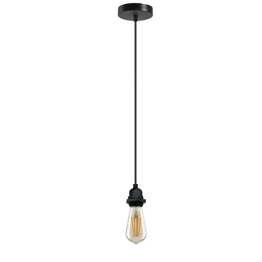 IP65 Suspension Luminaire Fil E27 Suspendu Noir Extérieur ~1545