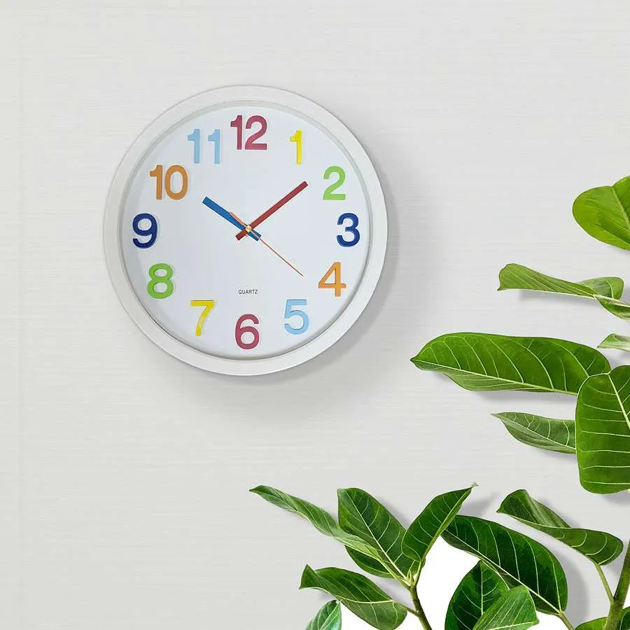 Colorful Kids Wall Clock| Silent Non-Ticking Quality Quartz