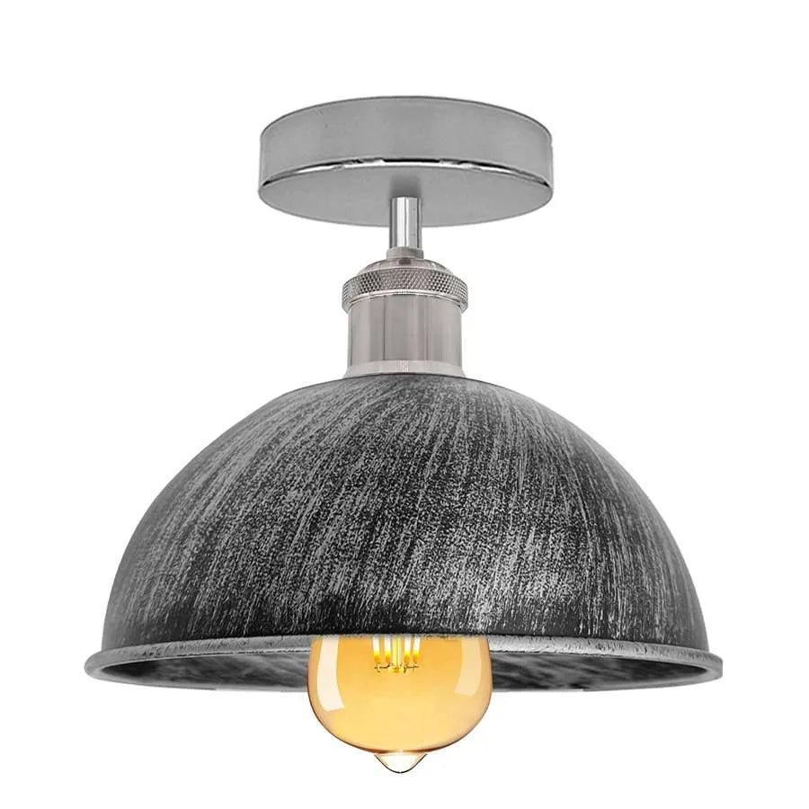 Vintage Retro Industrial Flush Mount Ceiling Light metal lampshade-Main image