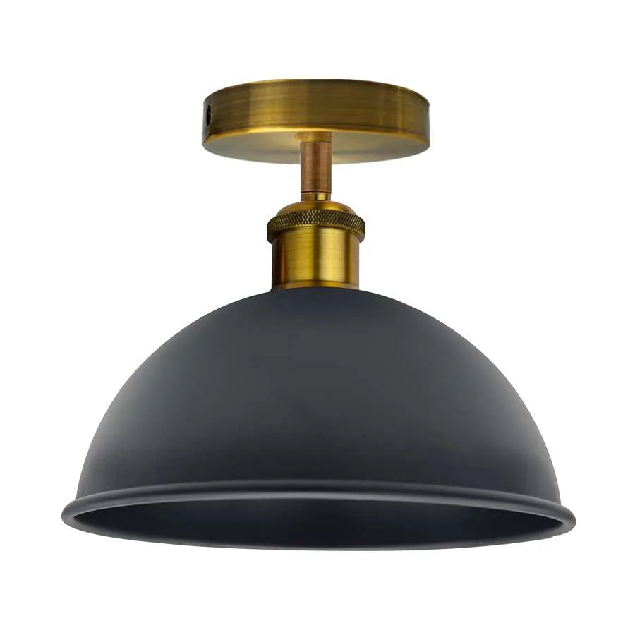 Vintage Retro Industrial Flush Mount Ceiling Light metal lampshade-Main image