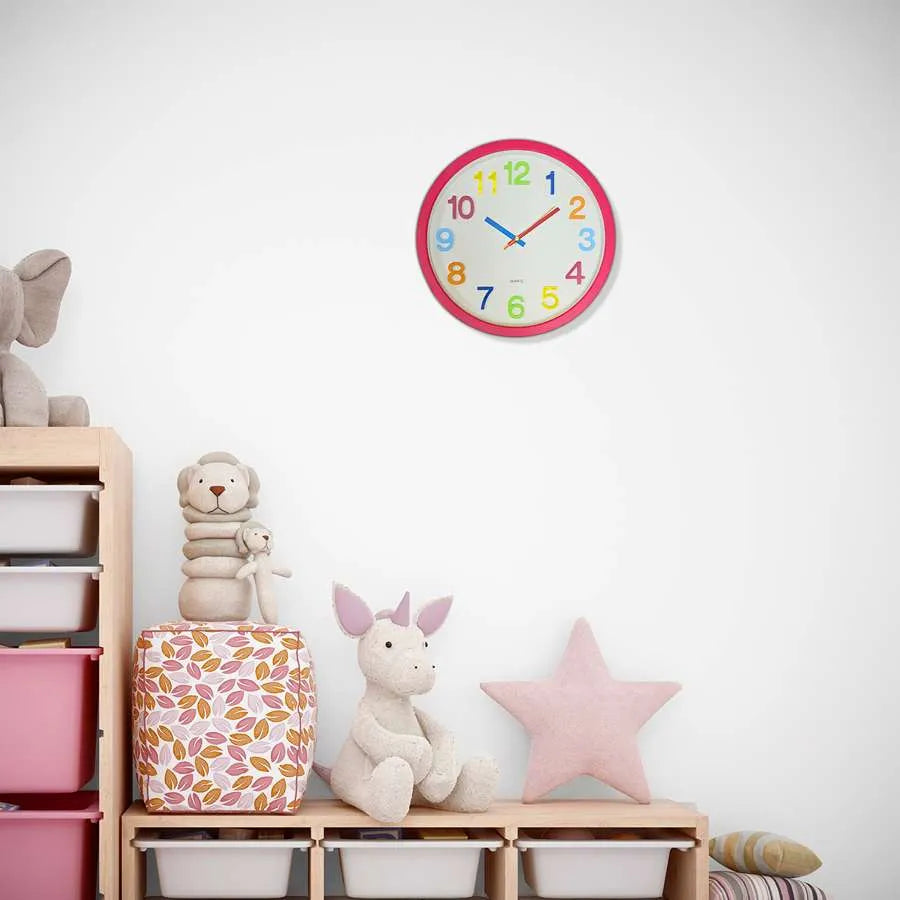 Colorful Kids Wall Clock| Silent Non-Ticking Quality Quartz