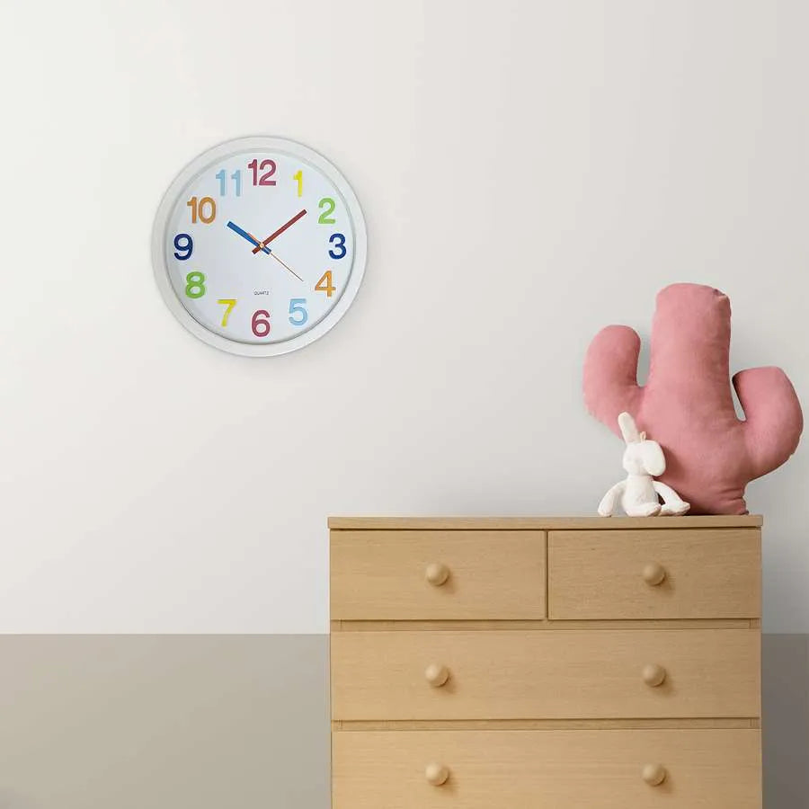 Colorful Kids Wall Clock| Silent Non-Ticking Quality Quartz