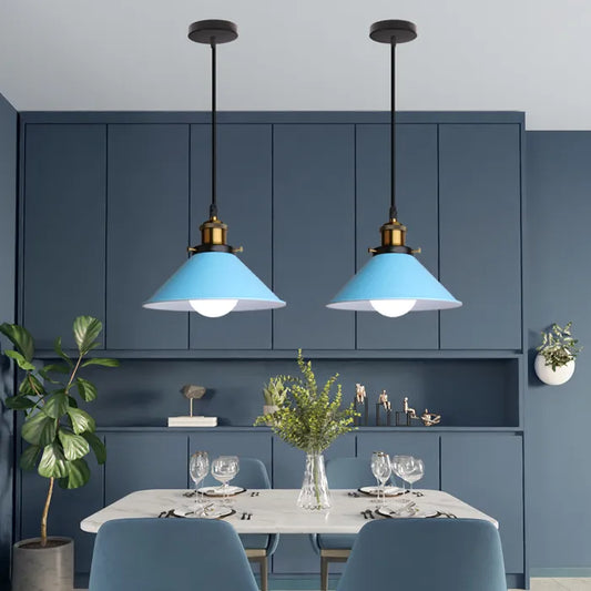 Lustres en saillie, plafonniers de balcon, lustres à lumière douce (bleu)