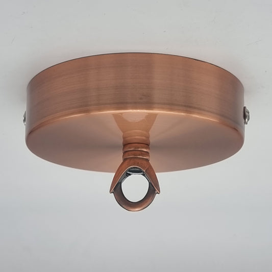 Plaque d'anneau de crochet de plafond de sortie de couleur en cuivre à Point unique, parfaite pour les câbles flexibles en tissu ~ 2661