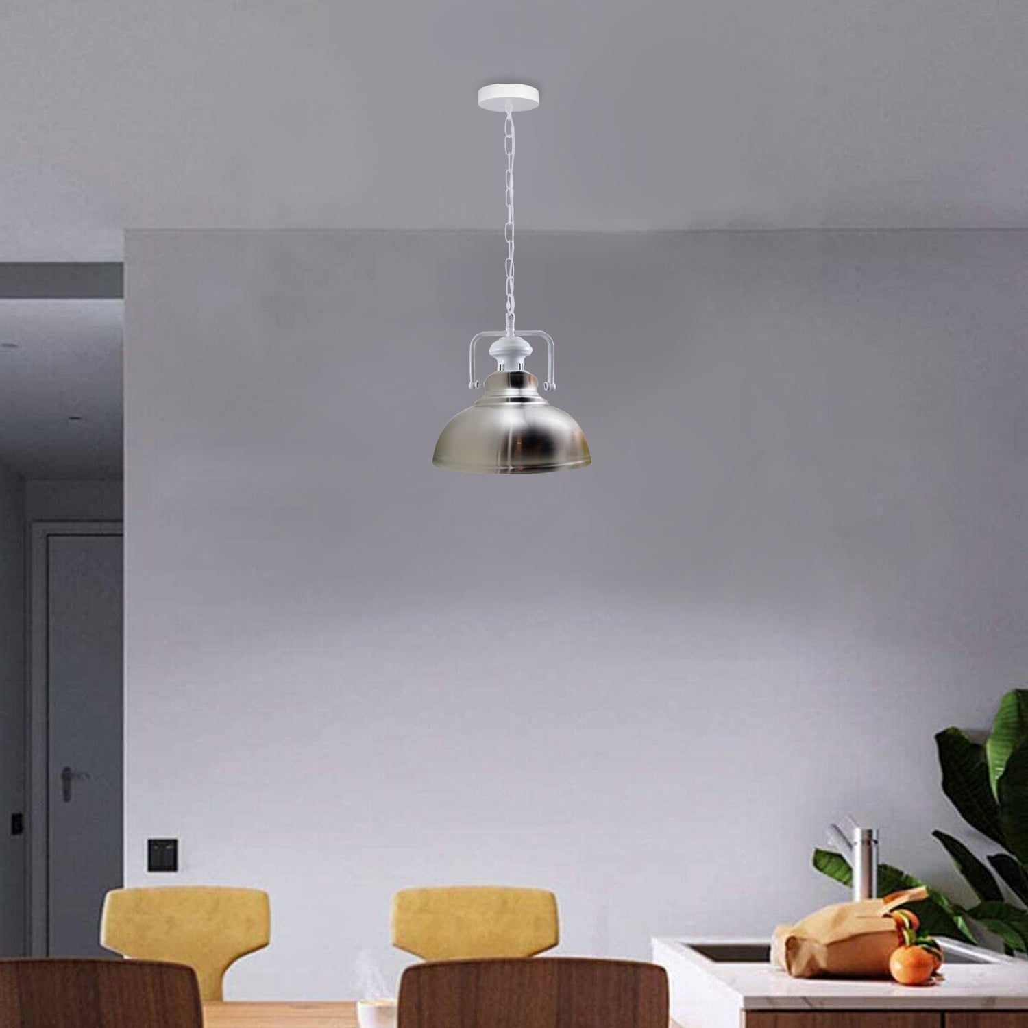Industrial Chain Ceilling Dome Pendant Light  over the dinning table