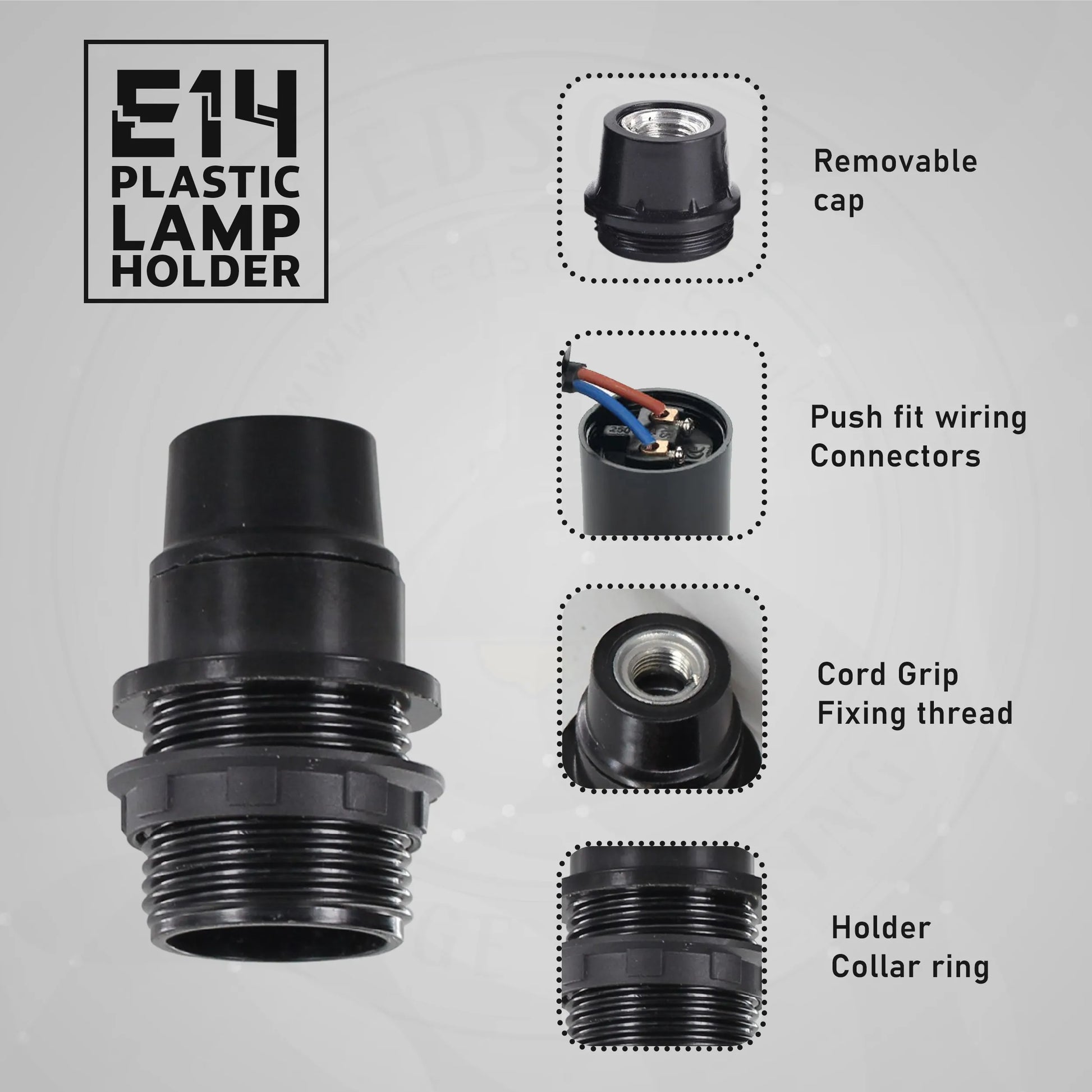 Black Lamp Holder