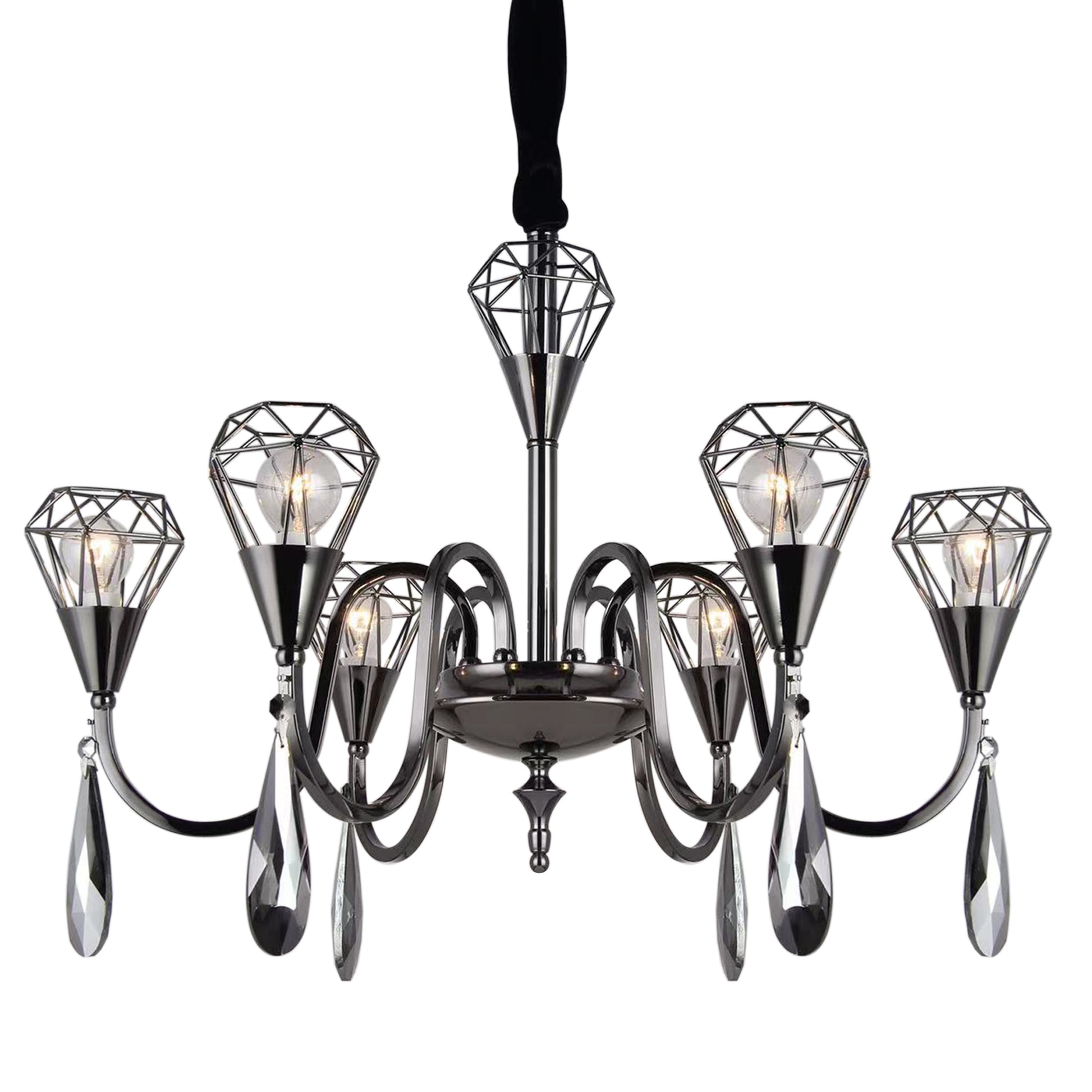 Chandelier Raindrop 6 Lamp Ceiling Light