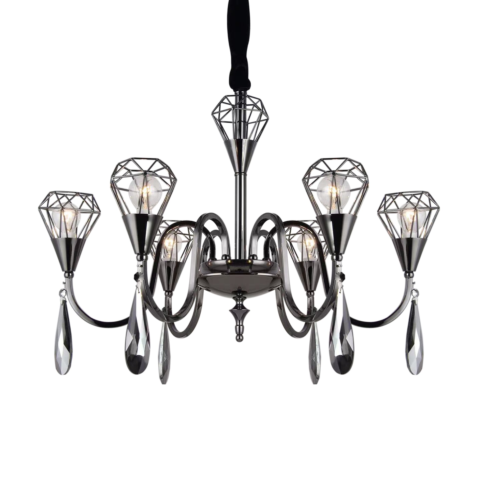 Chandelier Raindrop 6 Lamp Ceiling Light