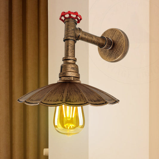 Luminaires muraux industriels rétro vintage, applique d'intérieur, lampe en métal, abat-jour en forme de parapluie pour sous-sol, chambre à coucher, bureau à domicile, salle d'étude ~ 1250