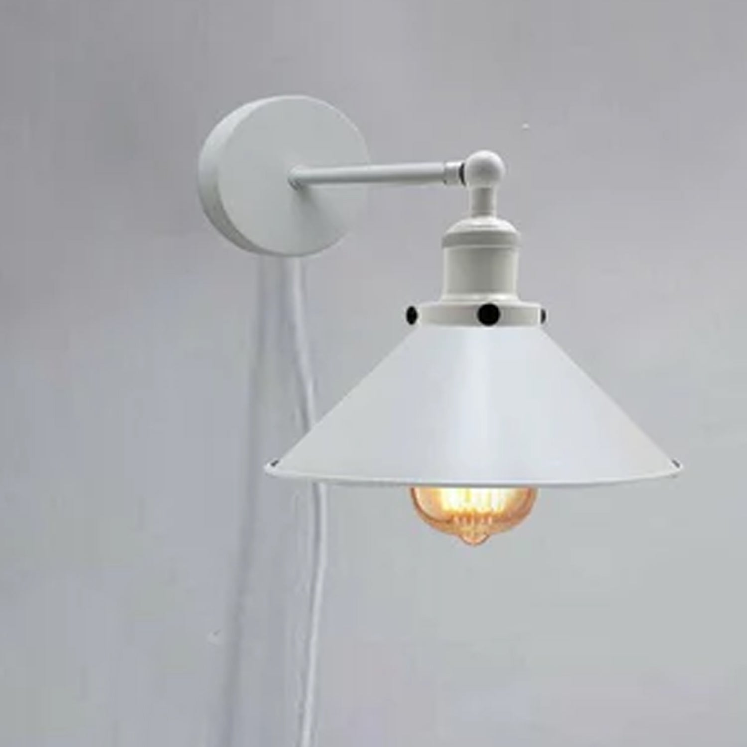 White Plug in Wall Light