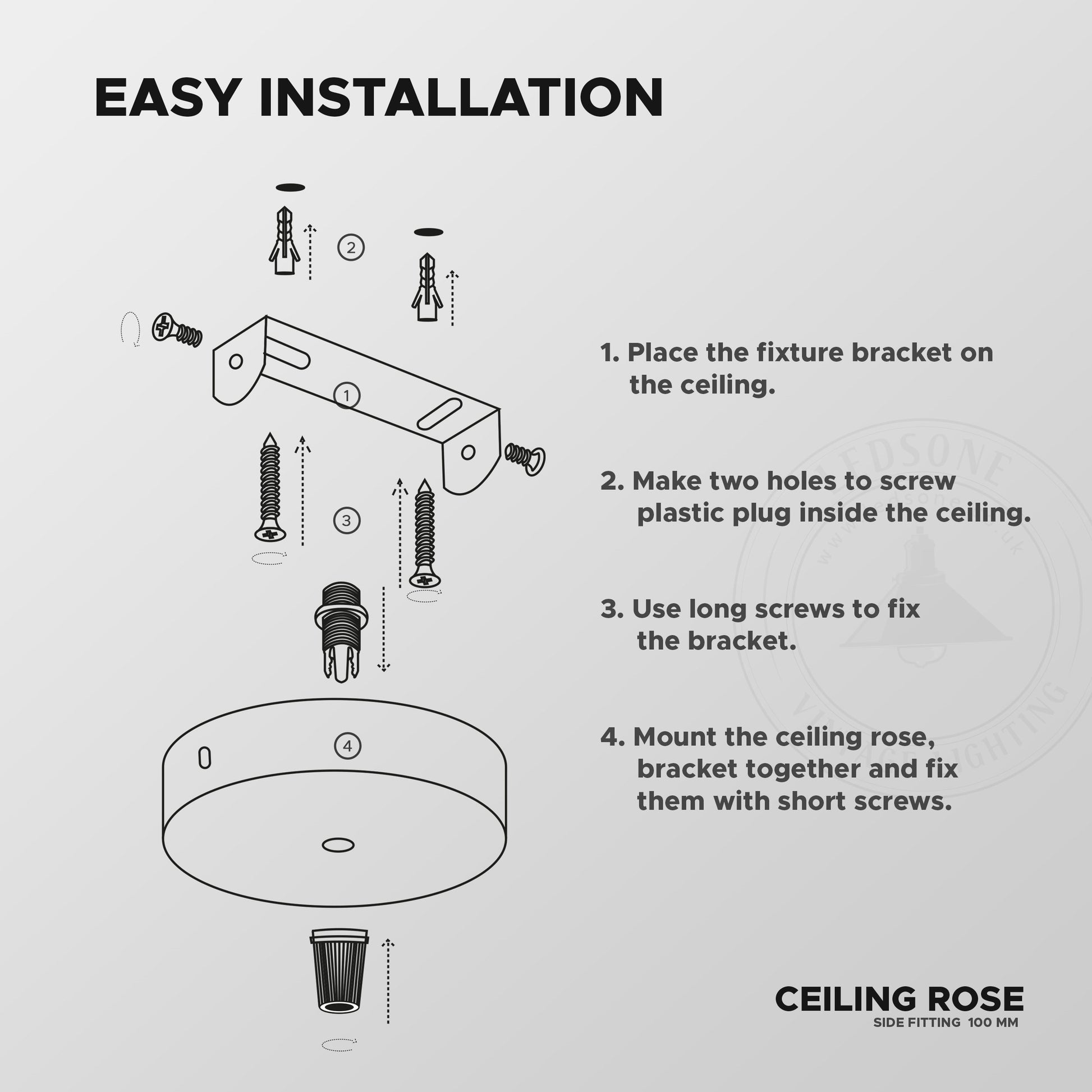 ceiling Rose - instruction image