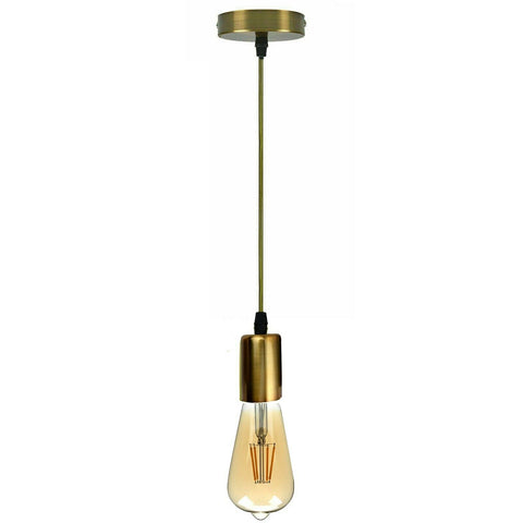 Vintage E27 raccord Suspension lumière Base cuivre support de lampe plafond lampes suspendues ~ 3640