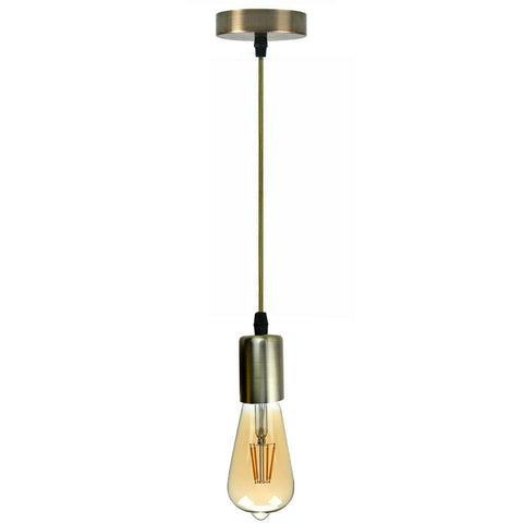 Vintage E27 raccord Suspension lumière Base cuivre support de lampe plafond lampes suspendues ~ 3640