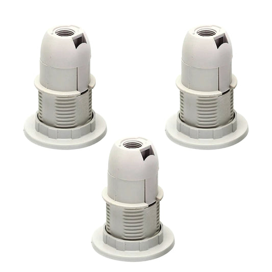 Lot de 3 supports d'ampoule à douille E14, petite vis Edison, support de lampe en plastique blanc ~ 4361