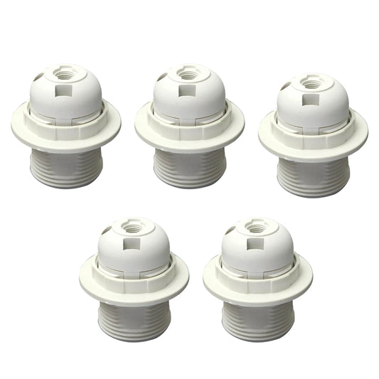 Ampoule E27, support de douille suspendue, vis, support de lampe en plastique blanc, 5 paquets, ~ 4368