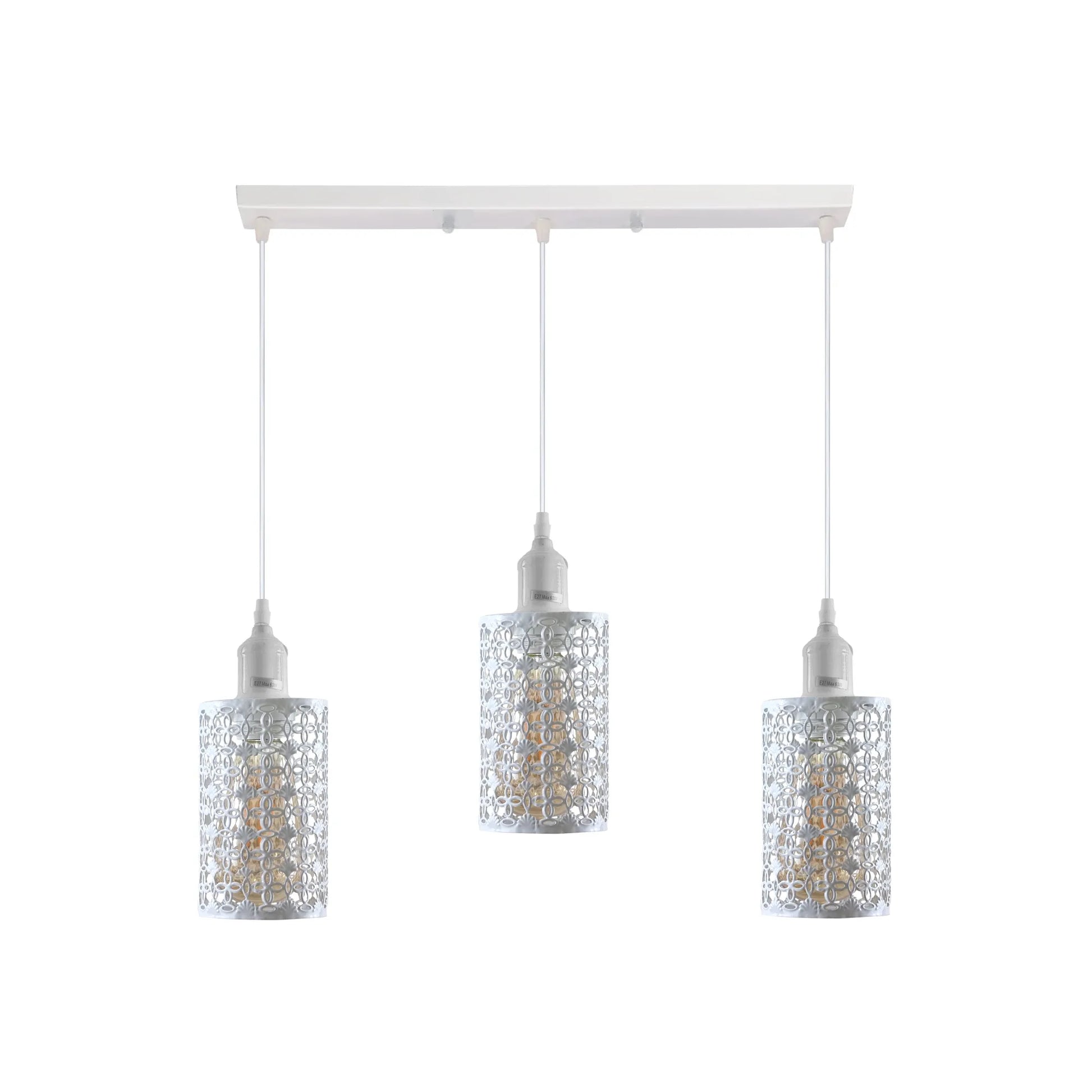 E27 3 Way Industrial Pendant Light Adjustable Hanging Ceiling