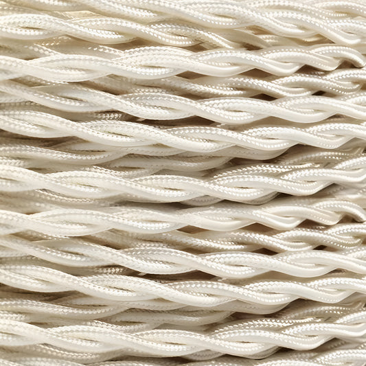 Tissu de couleur ivoire de câble électrique torsadé à 2 noyaux 0,75 mm ~ 4786