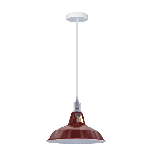 Loft cuisine Bar plafond grange-fendu abat-jour en métal E27 suspension luminaire ~ 4338