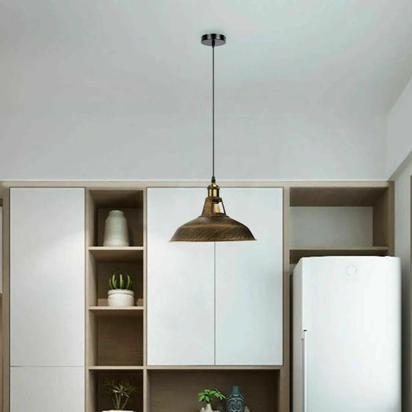 Suspension support interrupteur plafond métal industriel rotatif vintage