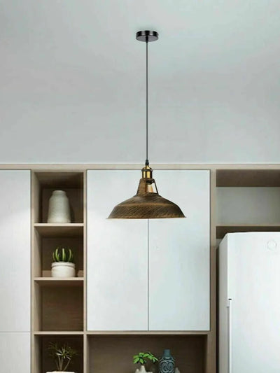 Suspension support interrupteur plafond métal industriel rotatif vintage ~1654