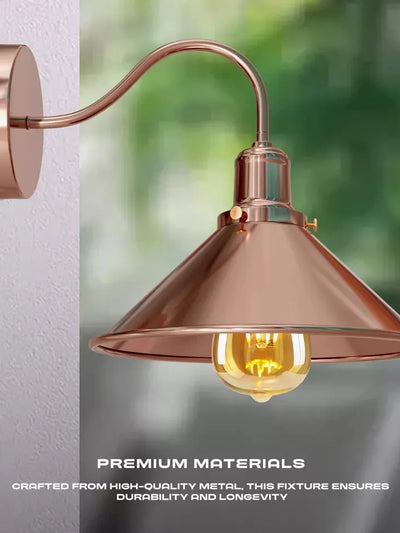 Applique murale rétro industrielle | Applique Edison col de cygne, E27, cuisine/salon ~1554