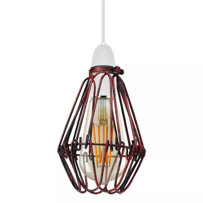 Abat-jour industriel cage métallique en fer nénuphar éclairage décoration ~1839