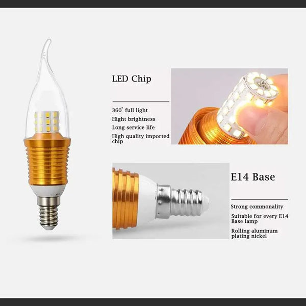 Mini Bougie E14 Ampoule LED Lustre