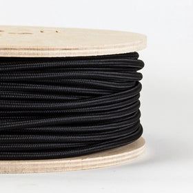 Câble d'éclairage tressé 3 cœurs rond en tissu noir flexible 0,75 mm ~ 3187