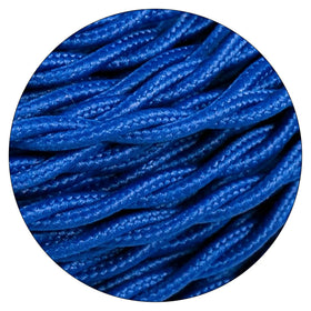 Câble électrique torsadé 10m 2 cœurs couleur bleu foncé tissu 0,75mm ~4752