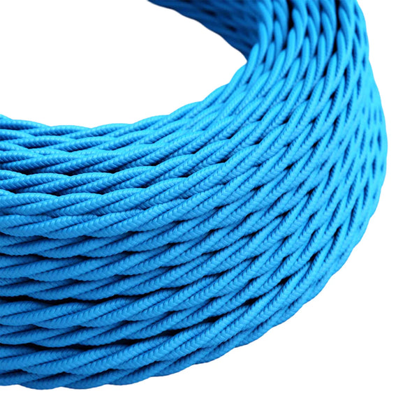 Câble électrique torsadé noir 5 m tissu recouvert