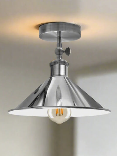 Abat-jour cône plafonnier métal semi encastré réglable ~ 5132