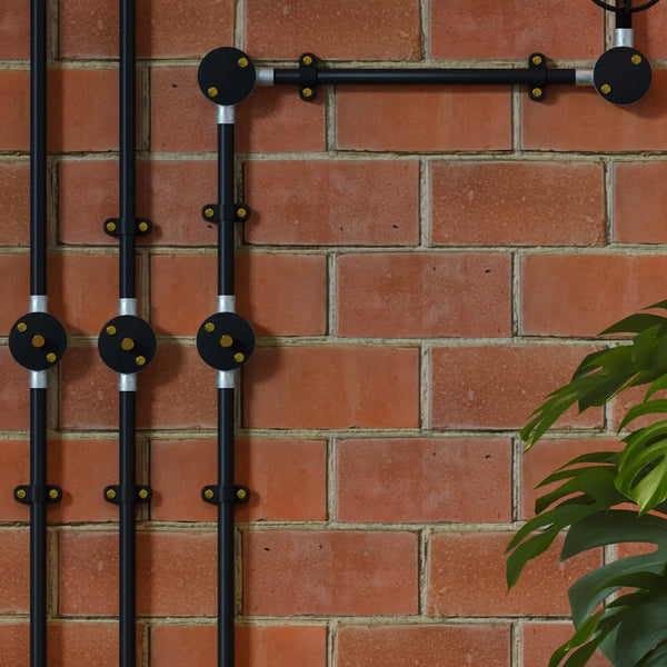 Conduit Rond Fileté Acier Noir 20mm Raccord DIY Éclairage Steampunk Industriel