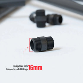 Connecteur fileté standard acier noir pour tuyau de conduit filetage mâle 16 mm -5617