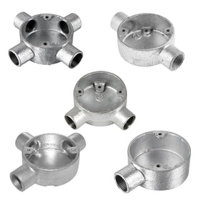 Raccord Conduit 20mm Acier Galvanisé | Boîte Bornes Éclairage — LEDsone ~5543