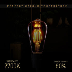 Ancienne Ampoule à Filament LED ST64 Baïonnette 8W Dimmable B22 Ampoule ~ 3208