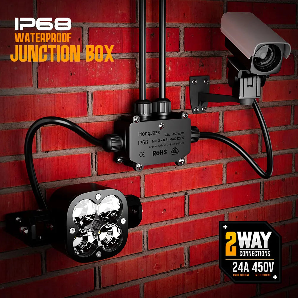 Boîte de Jonction Étanche IP68 pour Câble Électrique