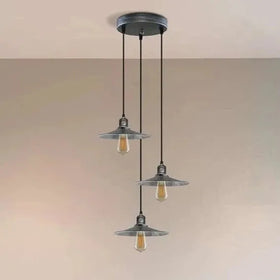 Suspension 3 lumières suspension abat-jour métal lampe luminaire -5138