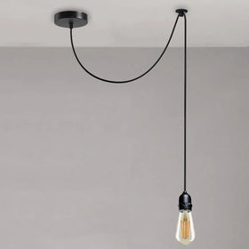 LEDSone Suspension plafonnier 2m support ampoule E27 vintage ~1642