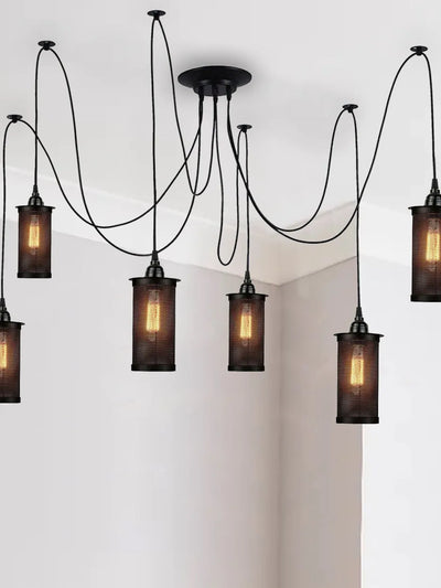 Plafonnier araignée moderne industriel rétro avec support E27  ~1579