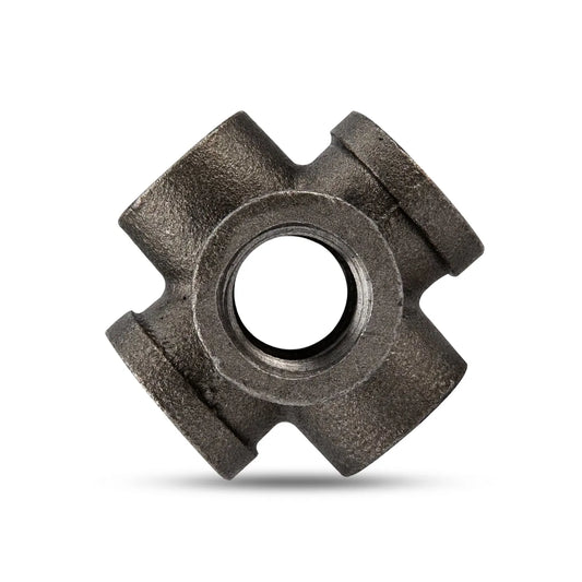 LEDSone Raccord de tuyau industriel vintage 6 voies fer malléable sortie noire ~1594