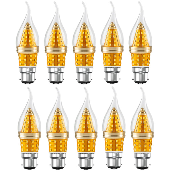 Ampoule à économie d'énergie 3 couleurs filament bougie LED B22