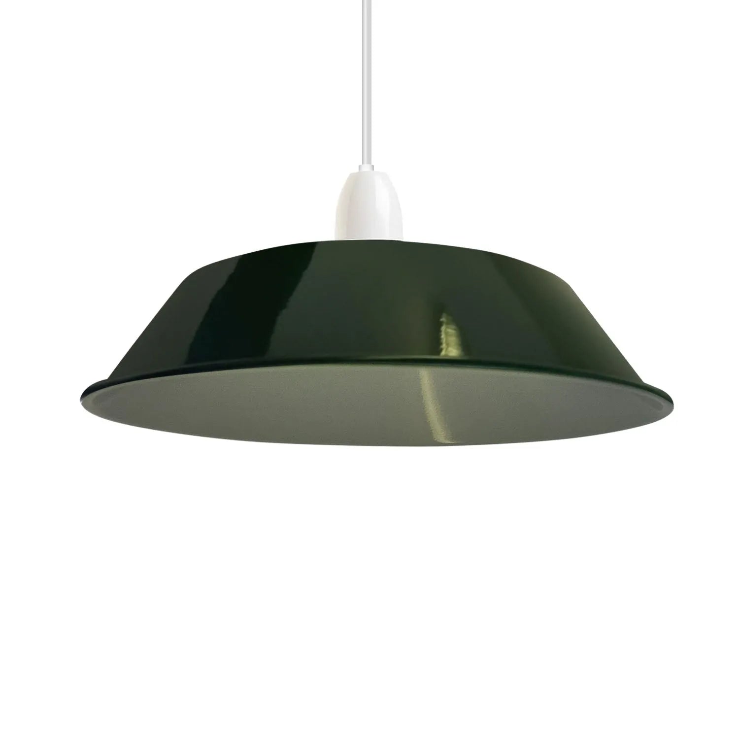 abat jour suspension metal vert