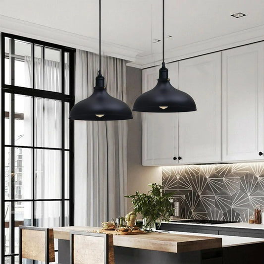 Abat-jour suspension plafonnier rétro en métal ~1789