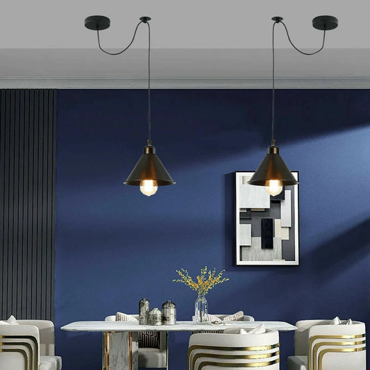 luminaire poulie vintage loft 