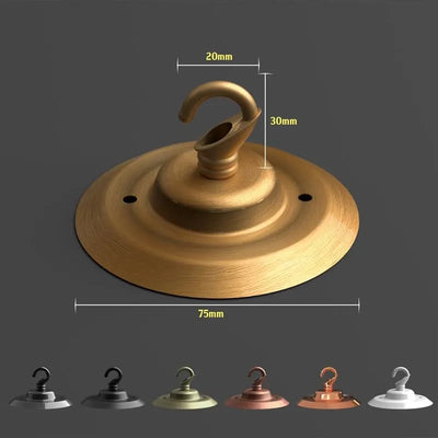 Crochet de plafond pour montage avant 75 mm avec sortie point unique ~1827